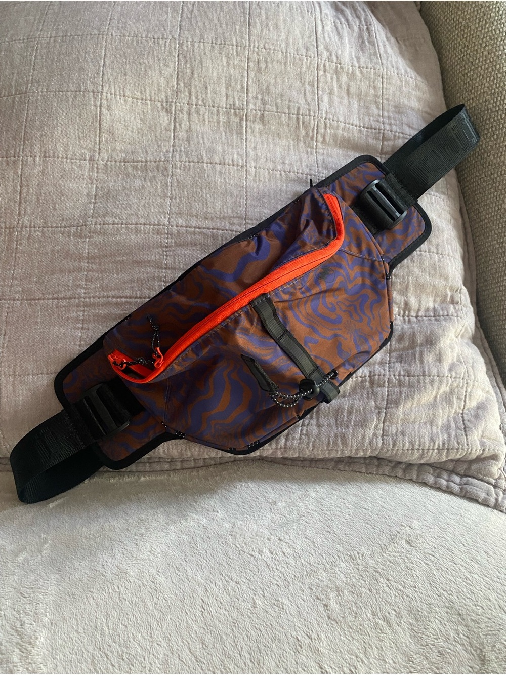 Janji Running Orange & Purple Patterned Crossbody Bag